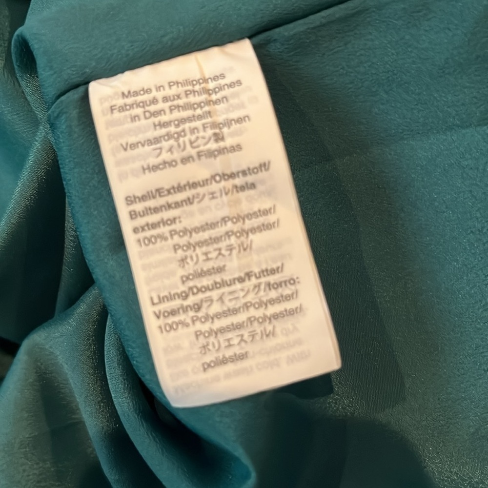 J. Crew Jade Green Long Sleeve Crepe Dress Size 6 - Picture 6 of 9